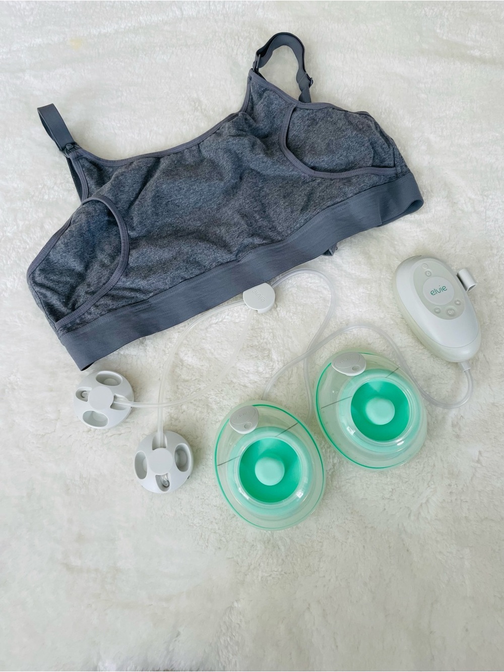 Elvie Stride Wearable Breast Pump & Momcozy Pumping Bra